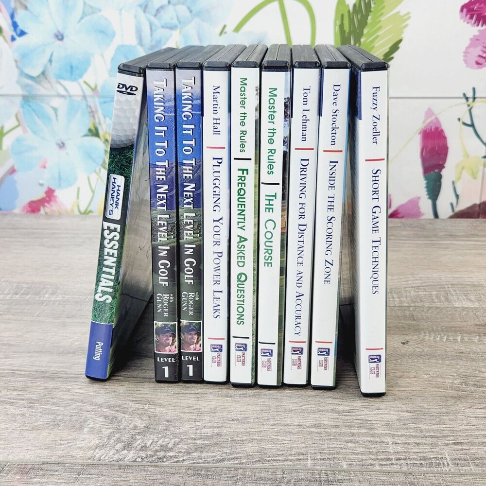 PGA Tour Partners Club Golf Game and Other Instructional DVDs Lot Of 9